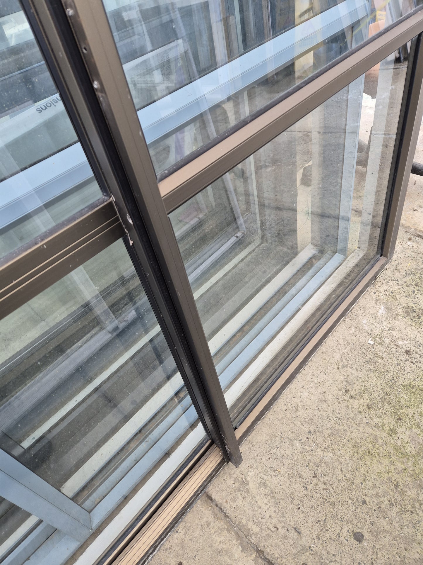 Bronze Ranchslider with opening window 2 H x 2.7W #2114