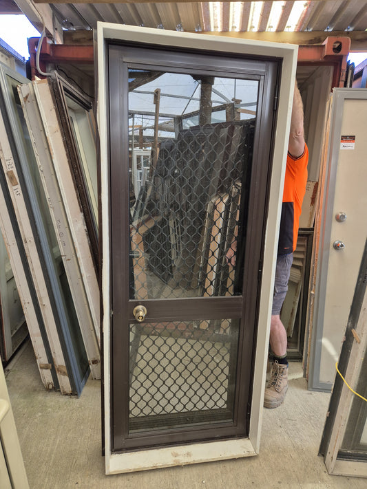 Door opens in 2 H x 800 W with security door & frame fitted #2124