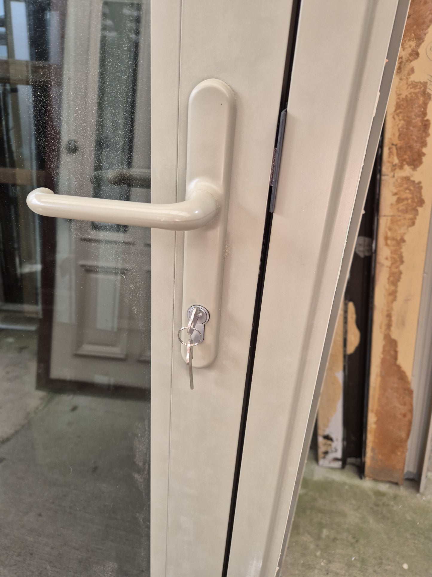 Double Glazed Lichen Green Single Door 2010 H x 790 W #2127