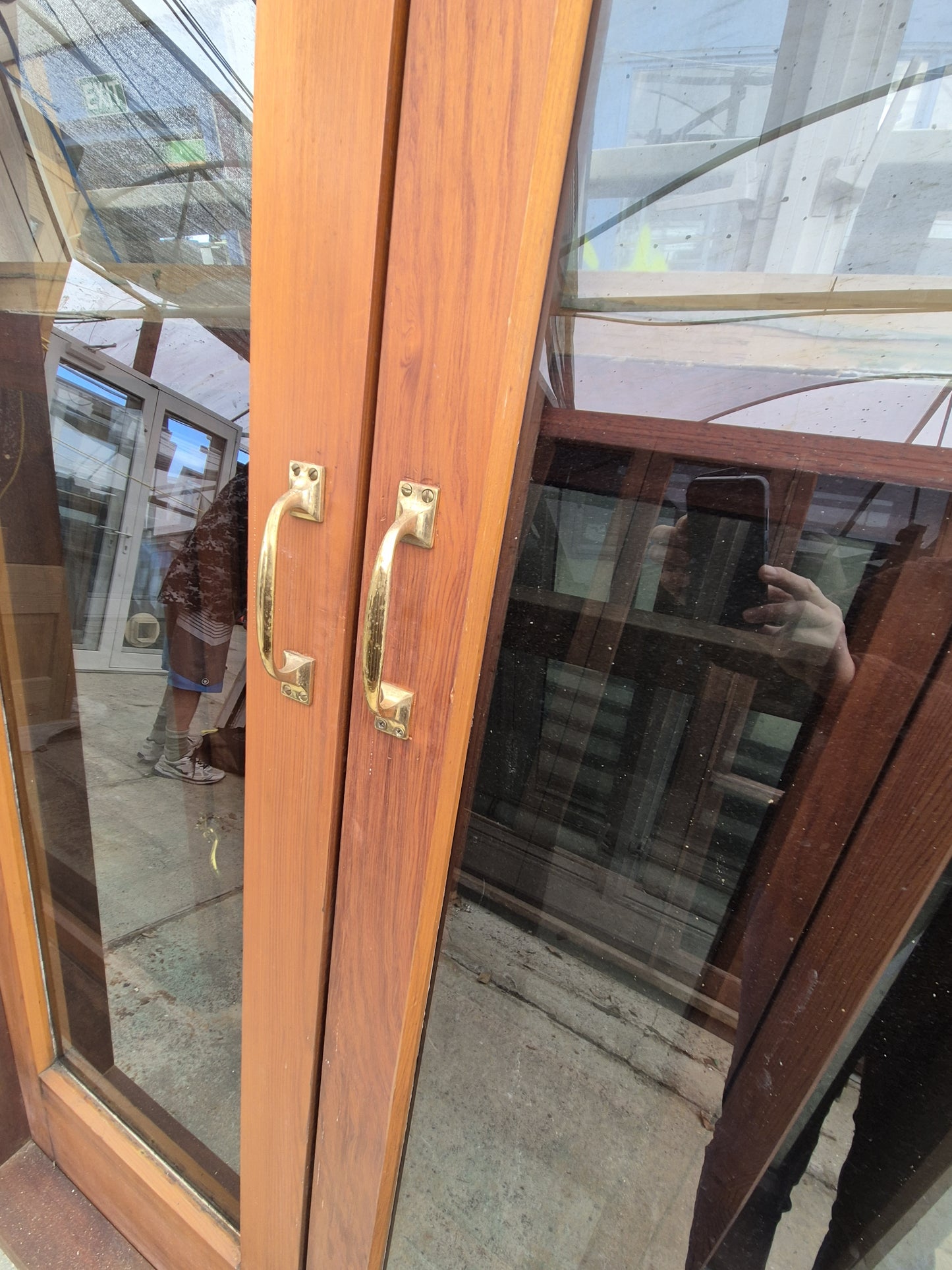 Beautiful Cedar French doors 2190 H x 1200 W #30i see matching Bifolds etc