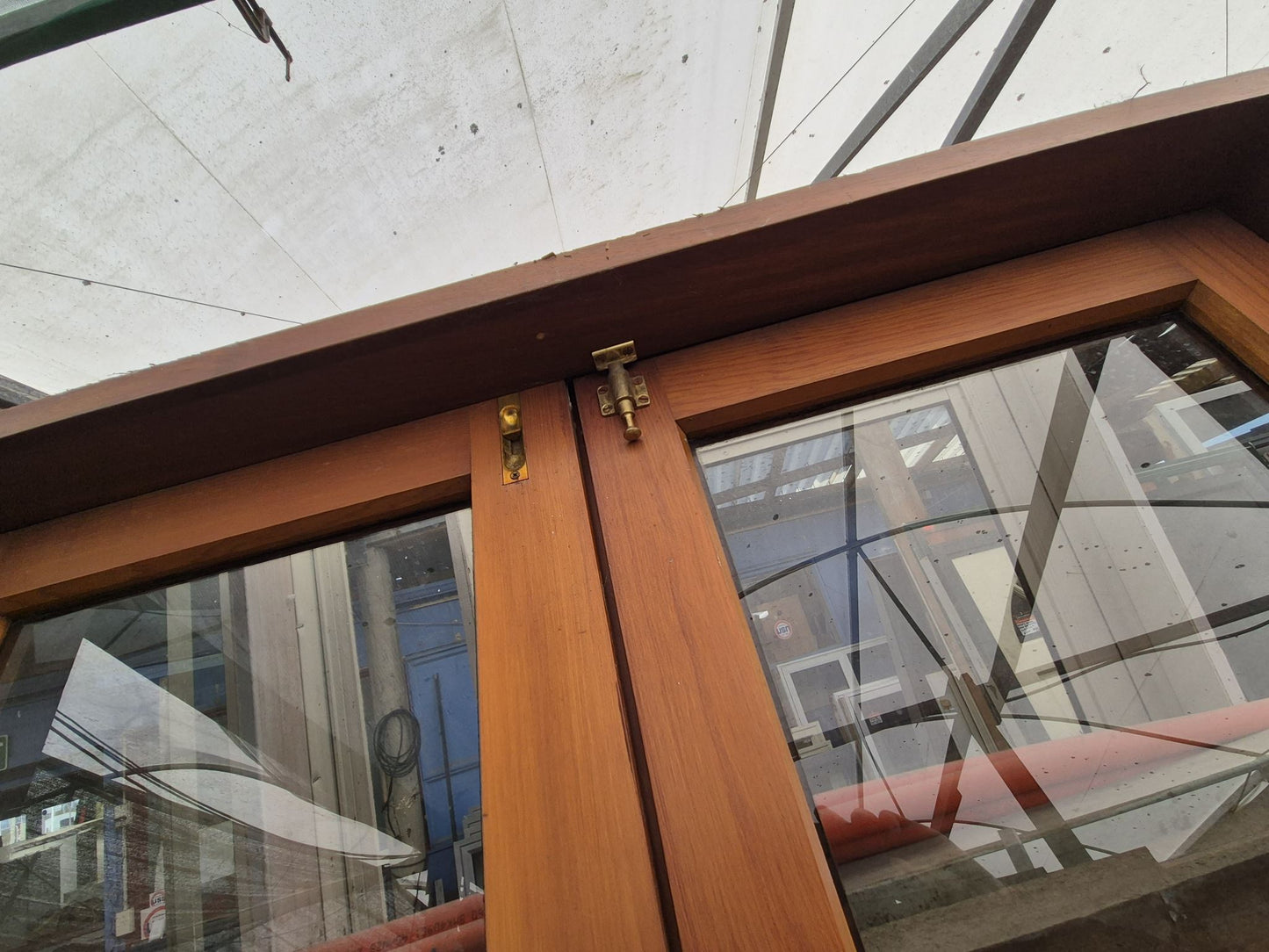 Beautiful Cedar French doors 2190 H x 1200 W #30i see matching Bifolds etc