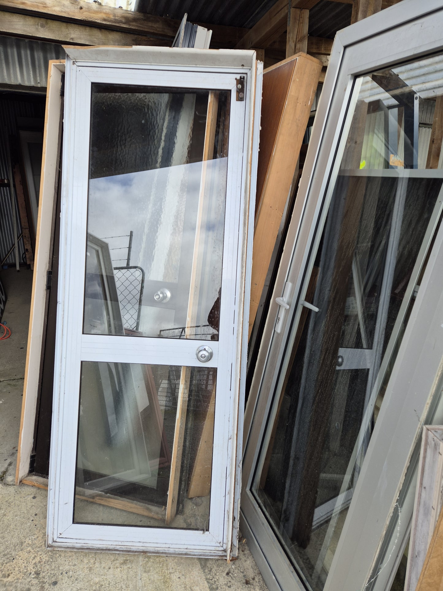White aluminium Door 2 H x 800 W #2130