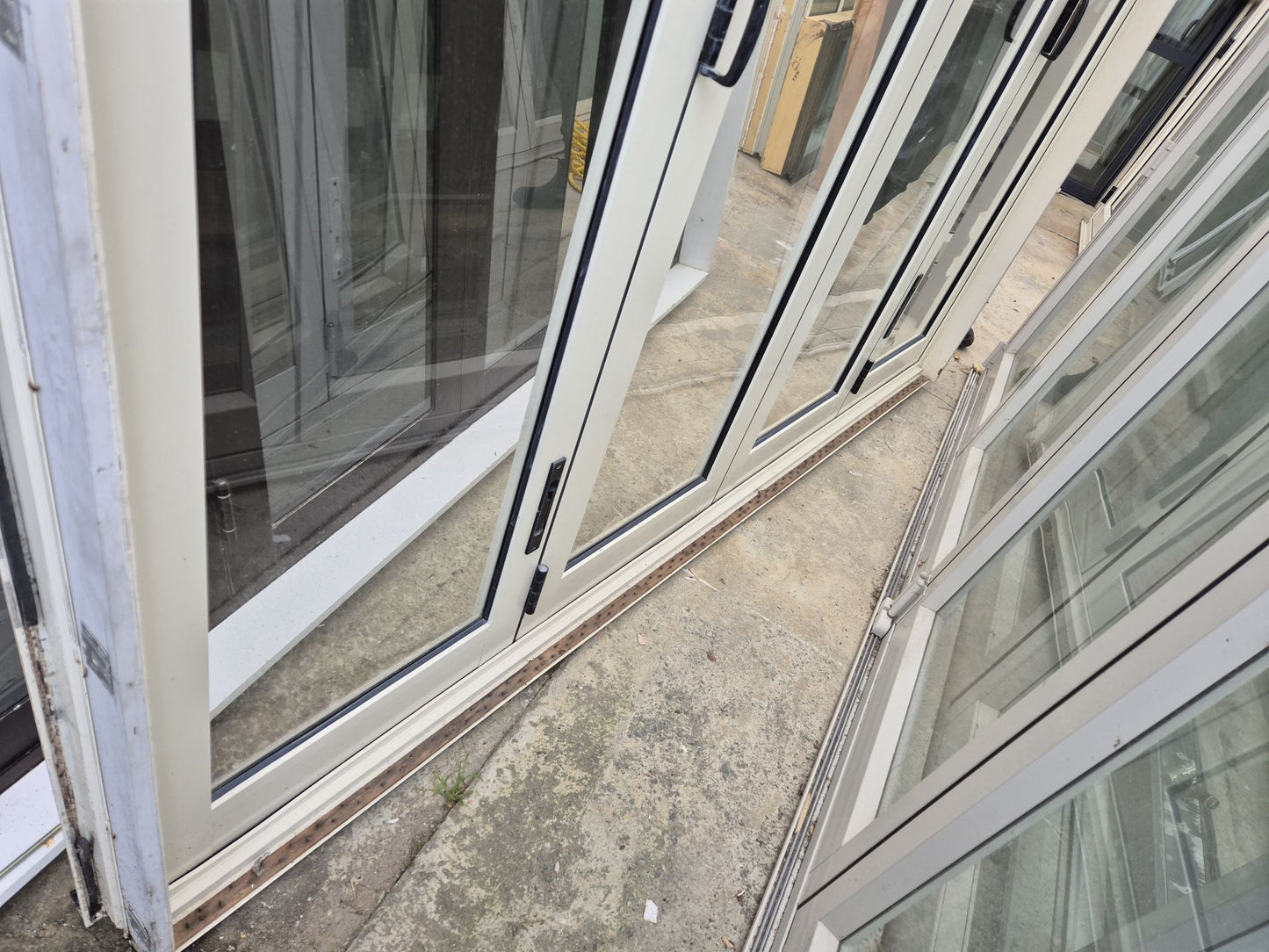 Cream Aluminium Bifolding Door 2 H x 2.4 W (2 sets available) #2132