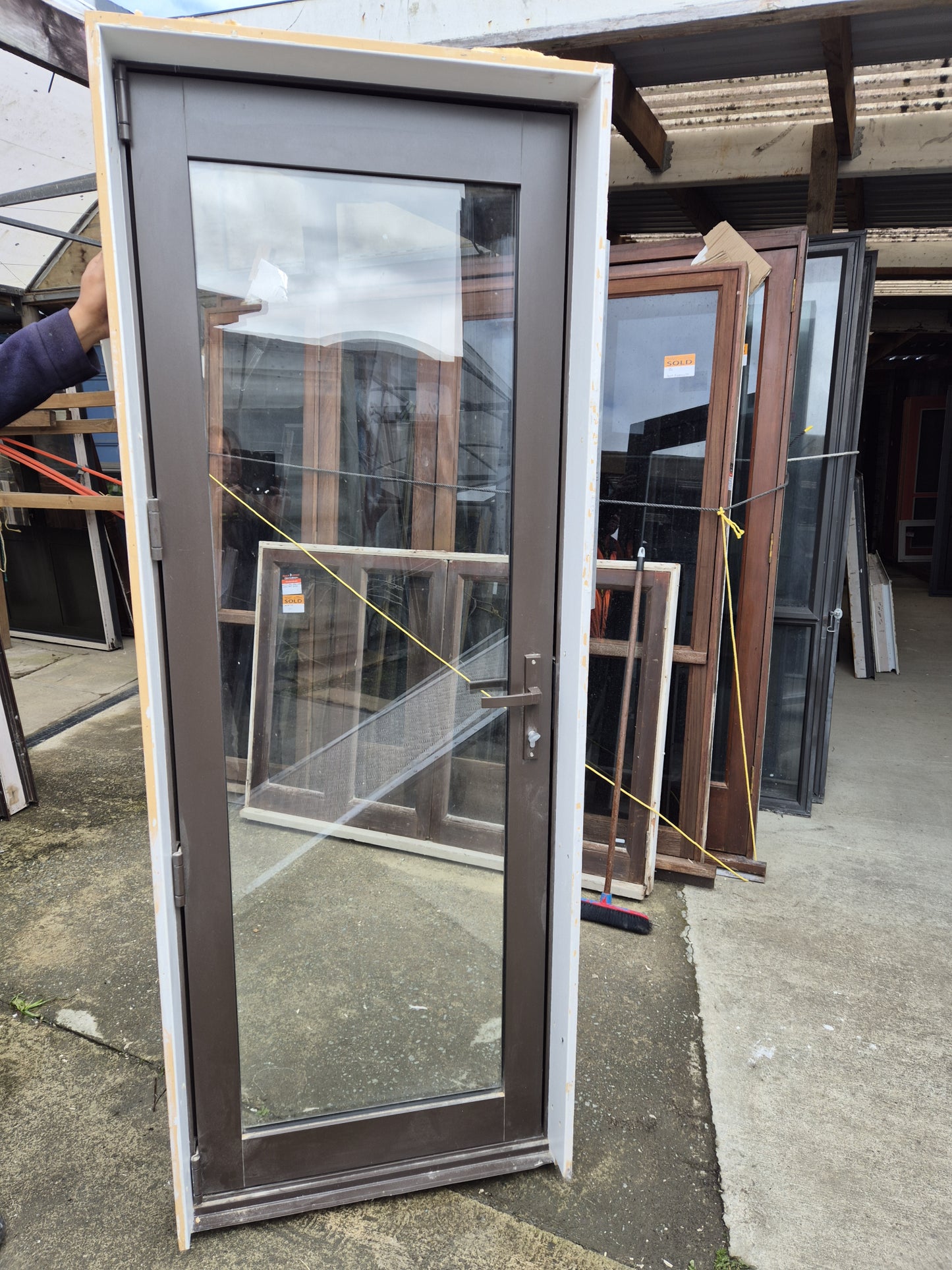 Double Glazed Brown PA door 2080 H x 780 W #2148 (2 available)