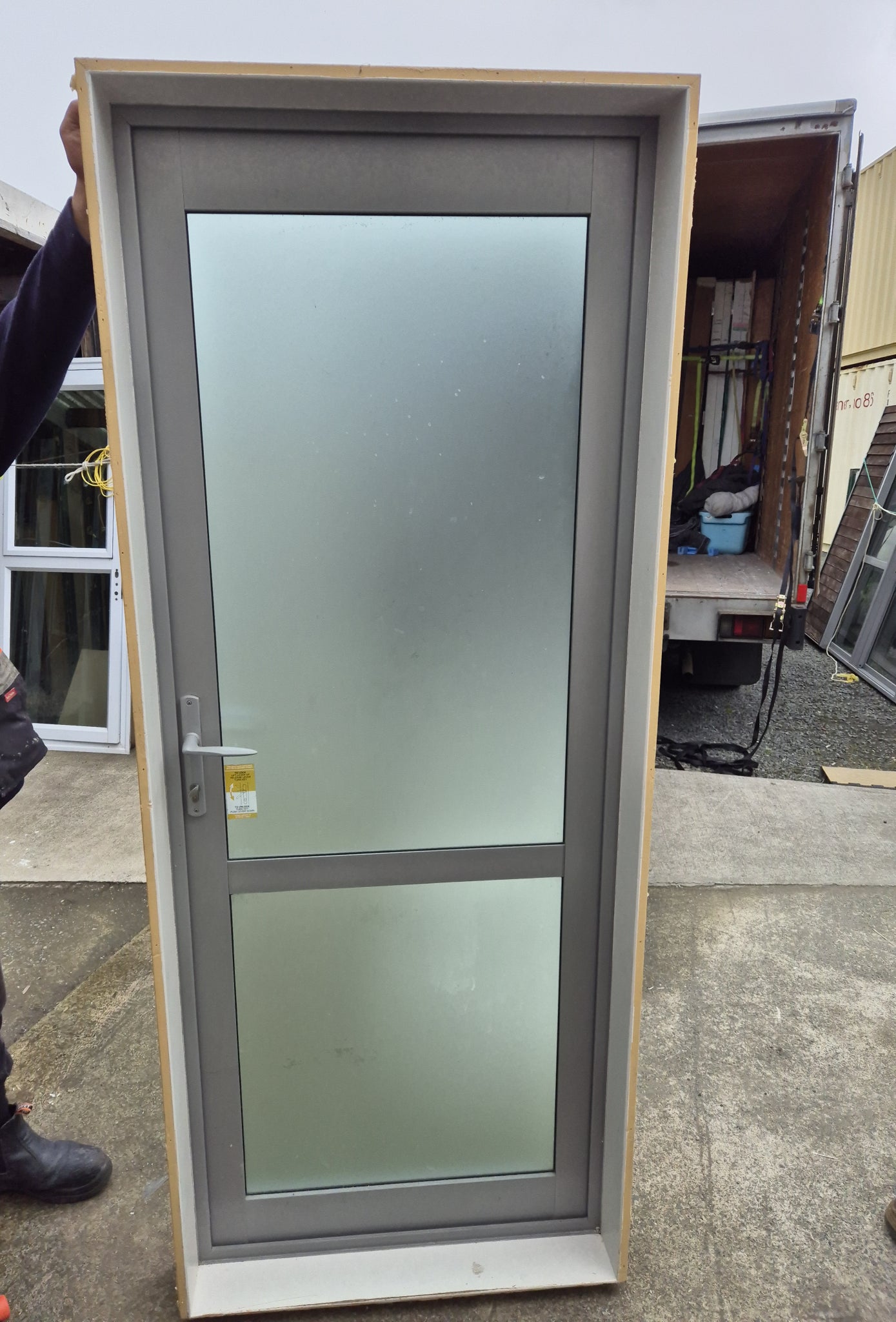 Aluminium P.A Door, opens outwards 2m H x 810 W #2150
