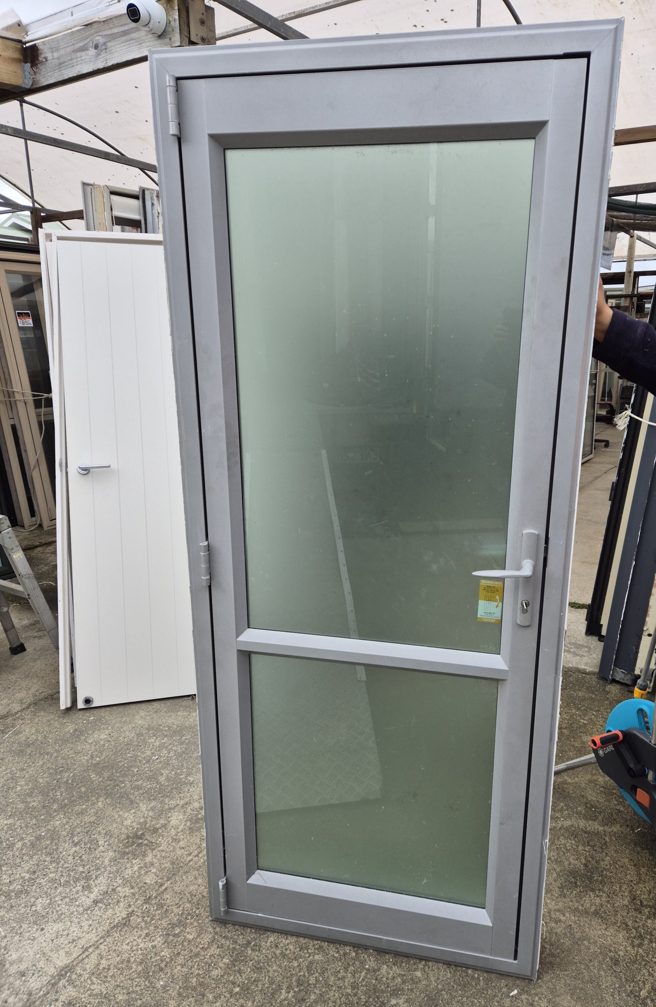 Aluminium P.A Door, opens outwards 2m H x 810 W #2150