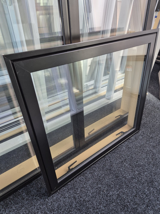 BRAND NEW BLACK DOUBLE GLAZED WINDOW 900 H x 1000 W #2157