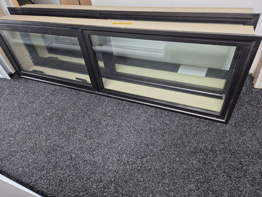 BRAND NEW DOUBLE GLAZED BLACK WINDOWS 500 H x1800 W #2159