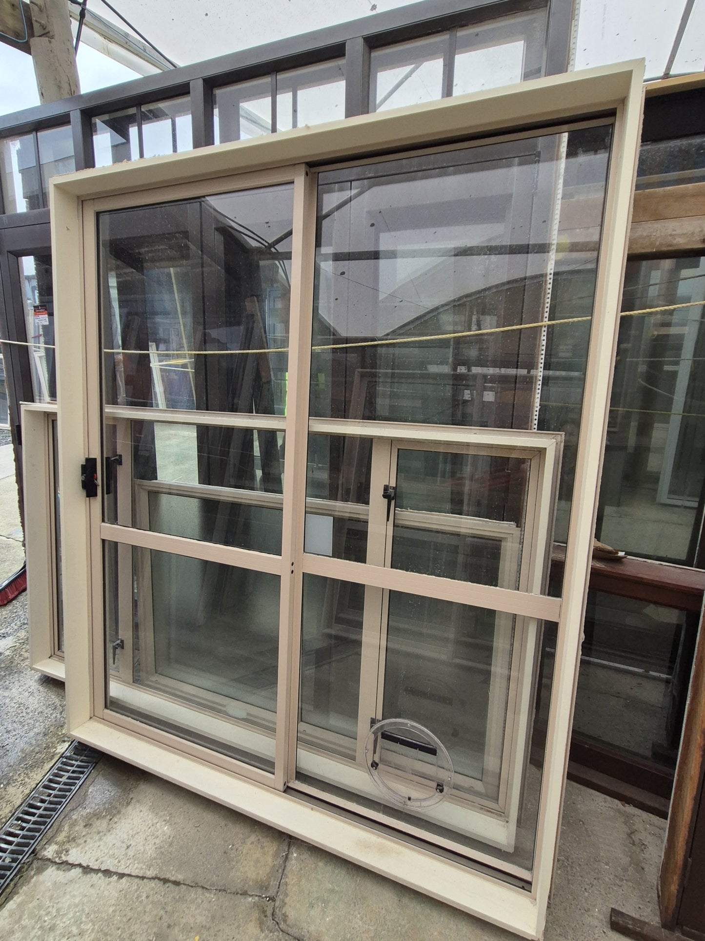 Beige Ranchslider 2 m H x 1.8 m W #2185