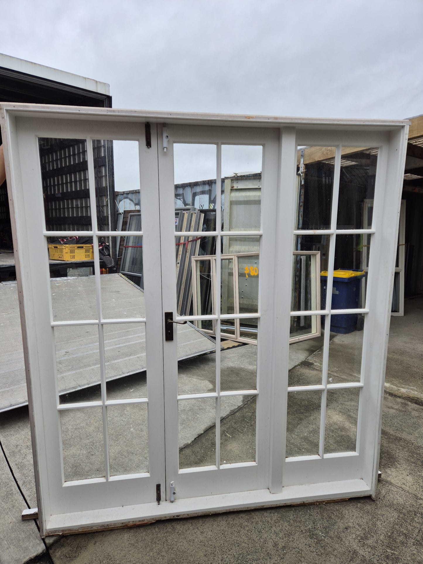 Colonial 8 Lite French Door with Sidelight 2025 H x 1830 W #2189