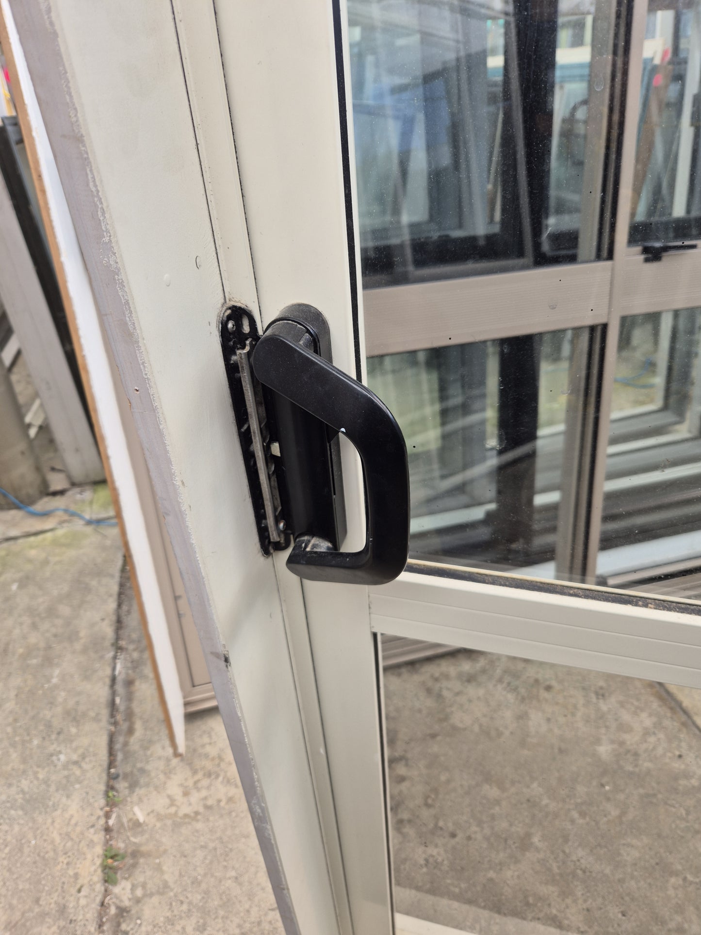 Cream Ranchslider with opening window 2035 H x 1630 W #2191