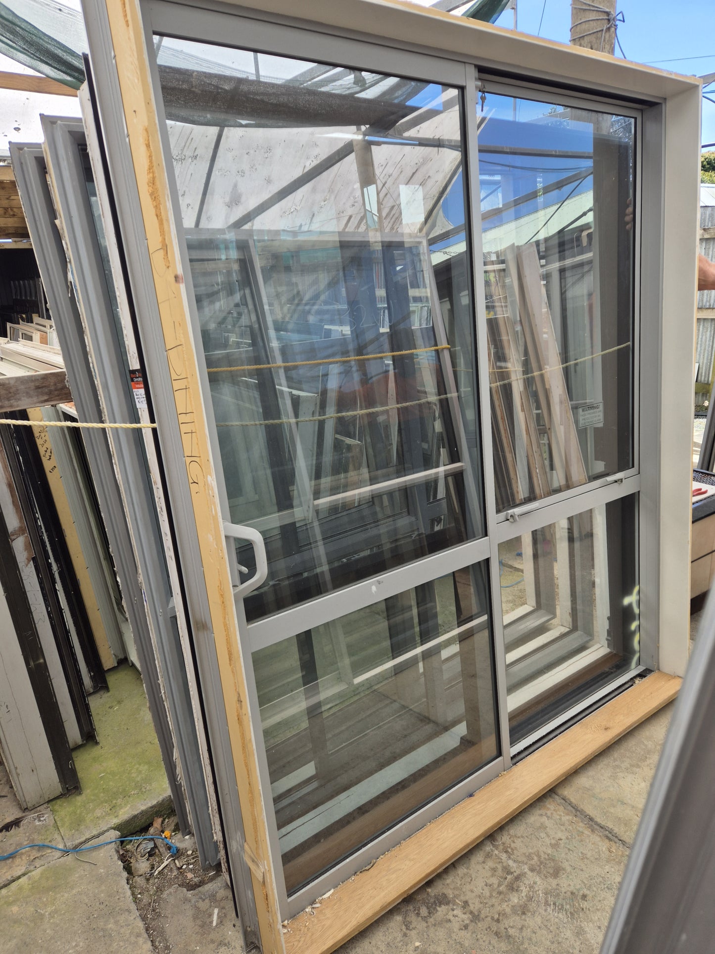 Modern Ranchslider with opening window 2.1 H x 1.79 W #2193