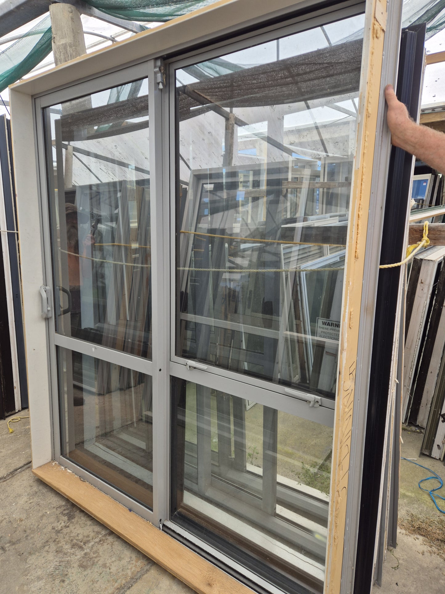 Modern Ranchslider with opening window 2.1 H x 1.79 W #2193