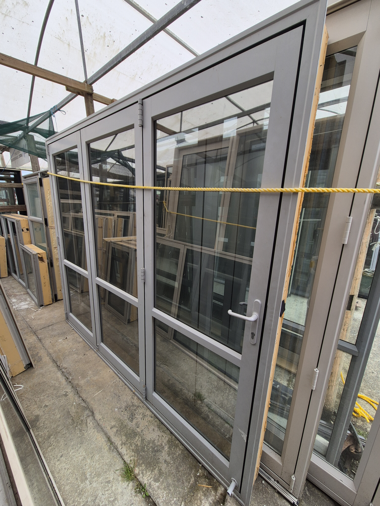 Silver Pearl Bifold Door with outside access 2.1 H x 2.5W #2065