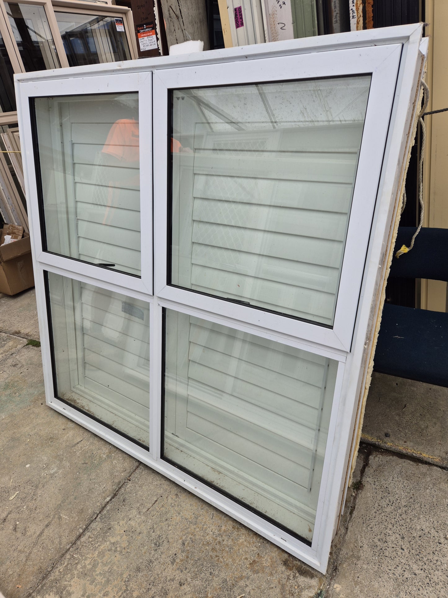 White Double Glazed Window 1.4m x 1.4 #2226 (4 available)