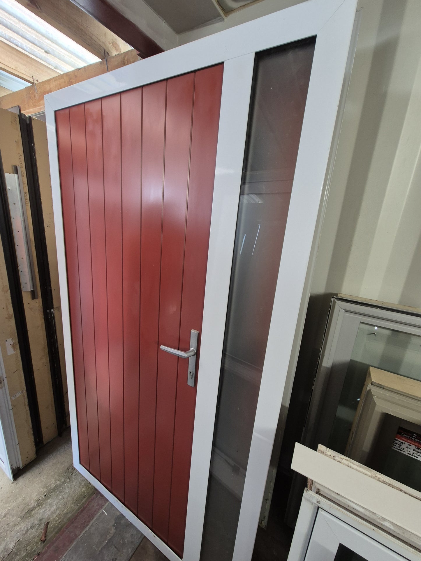 Modern Entrance Door with Double Glazed sidelight #2228