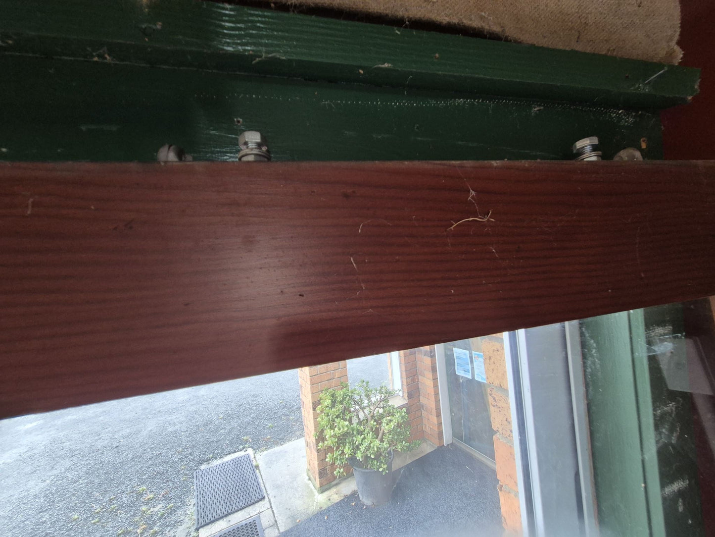 2Cedar doors with etched glass- 1980 H x 1520 W #2289