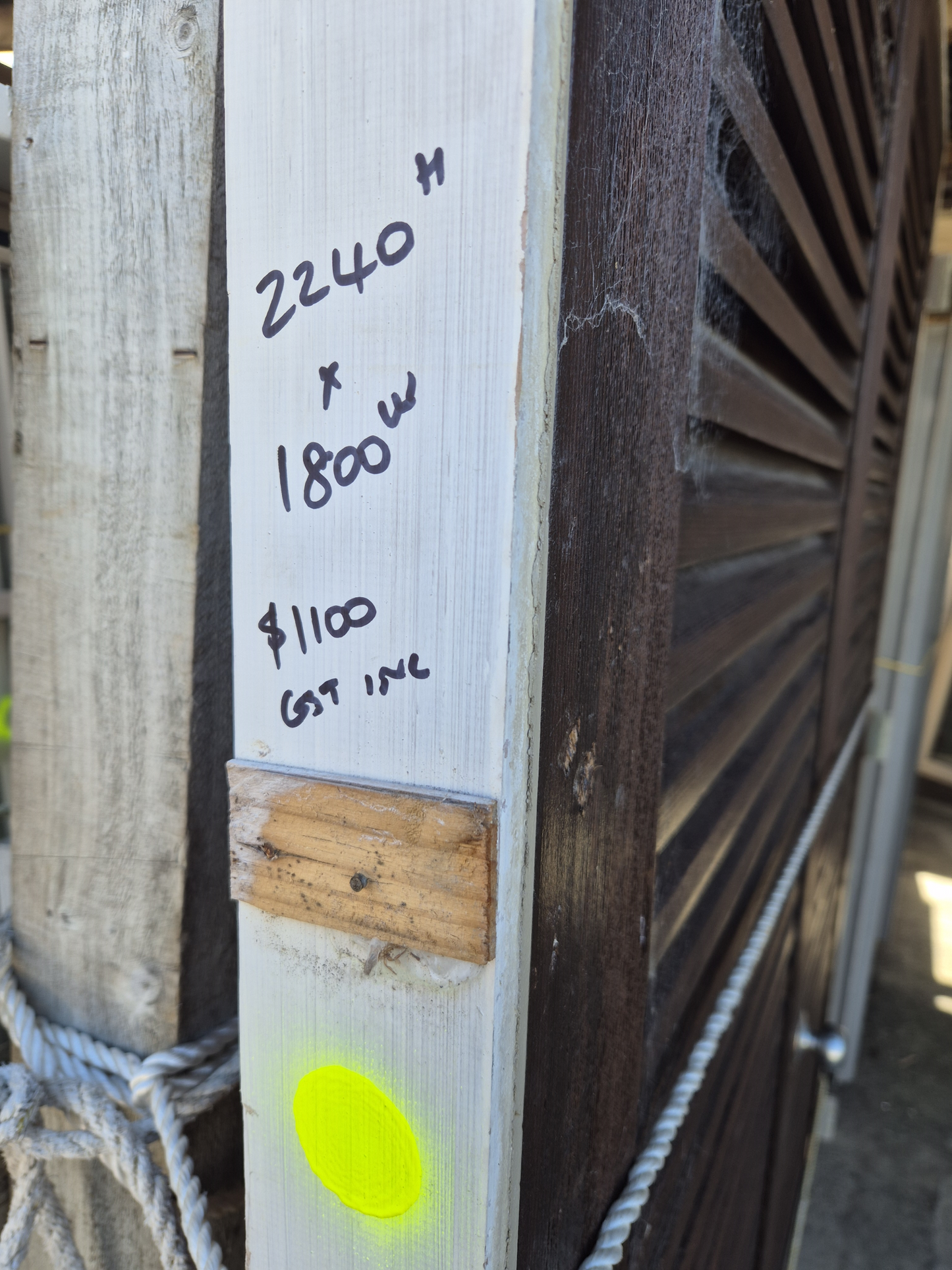 Double doors outward opening 2240 H x 1800 W #2302