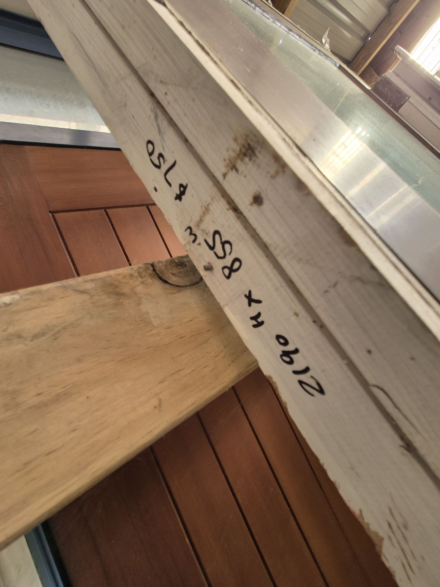 Cedar exterior door, opens outward 2190 H x 855 W #2318