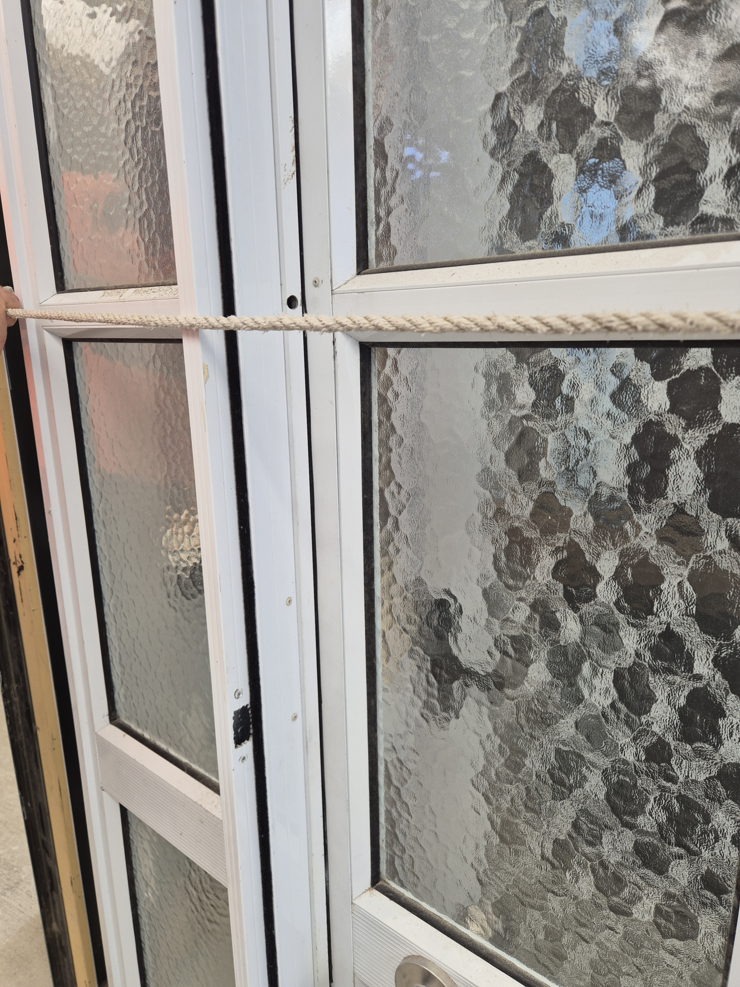 **SALE** White aluminium Door with sidelight 2 H x 1.2 W #2320