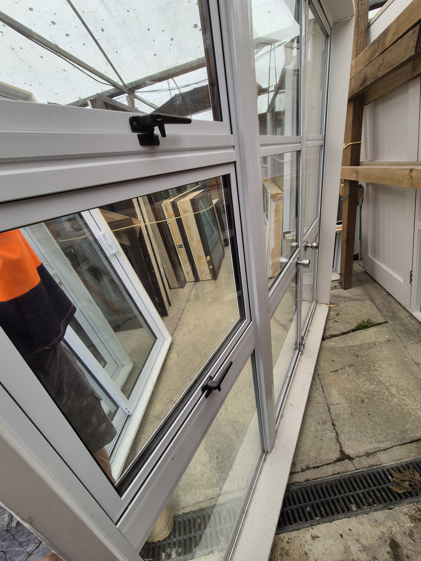 White Double Glazed French doors 2m H x 2.1 W #2340