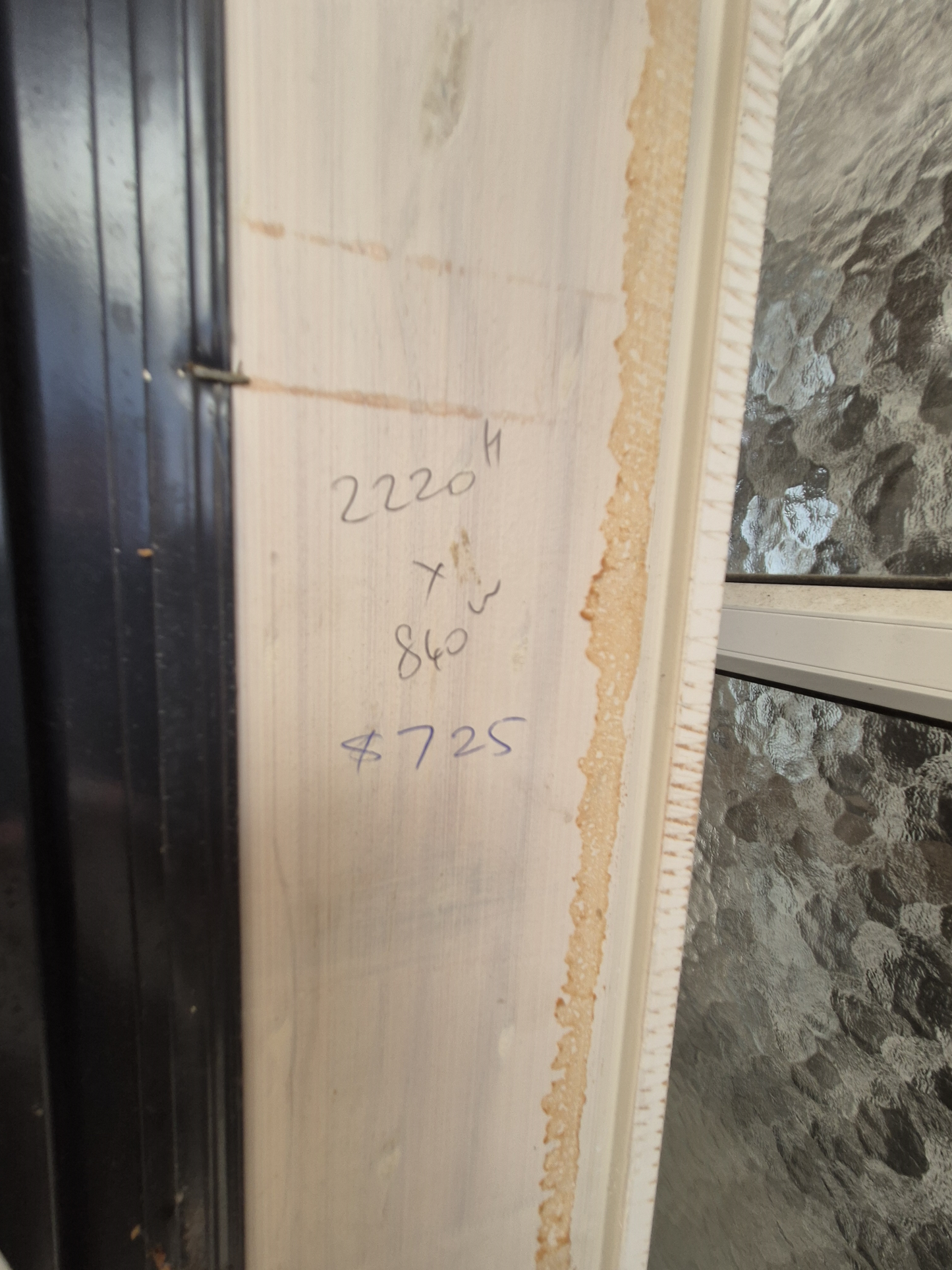 Tall Exterior Aluminium Door 2220 H x 840 W OPENS OUTWARD #2354