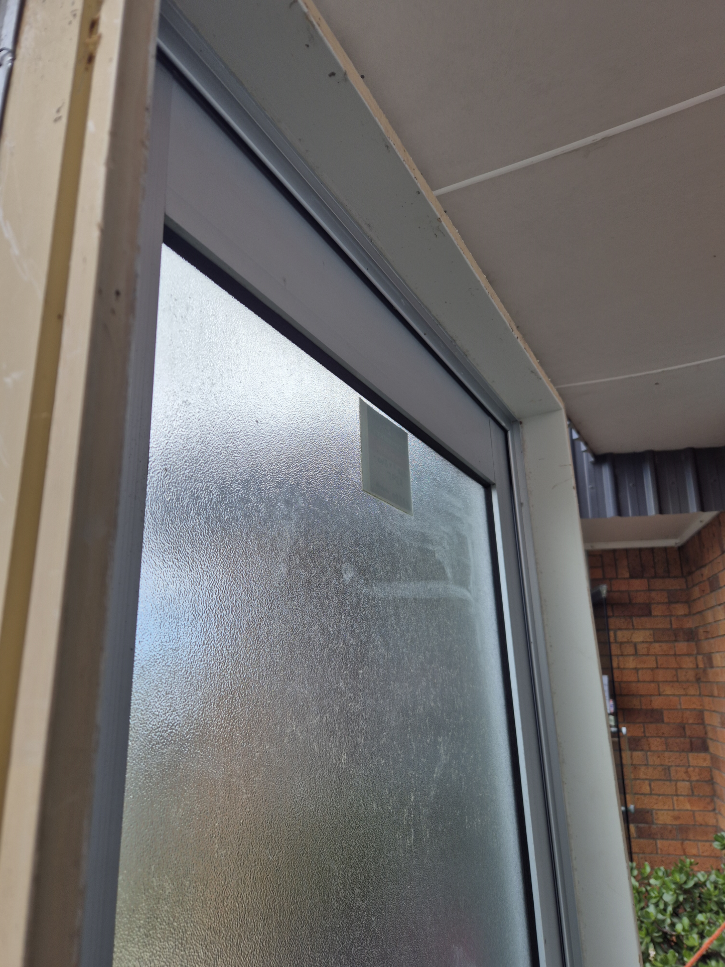 Silver Aluminium Door opens outward 1940 H x 840 W #2370