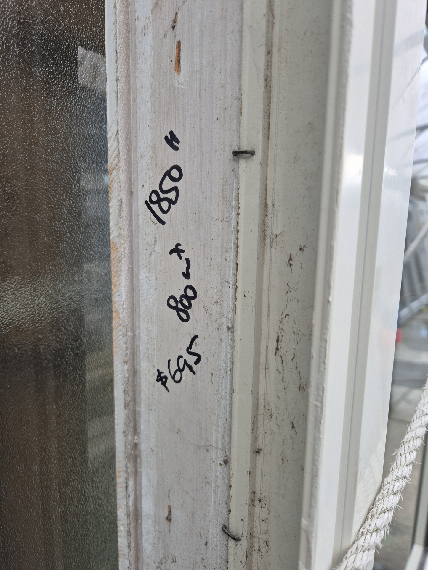 Short Aluminium Door 1850 H x 800 W #2372