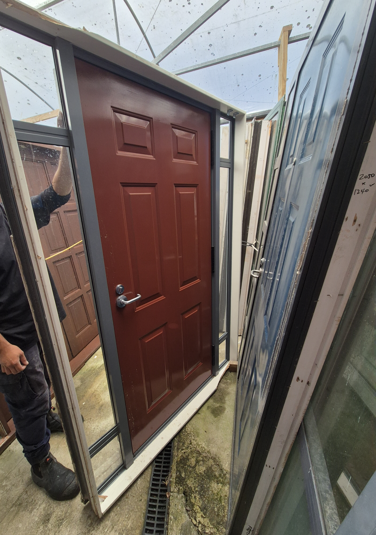 Entrance door with security door 2060 H x 1420 W #2062