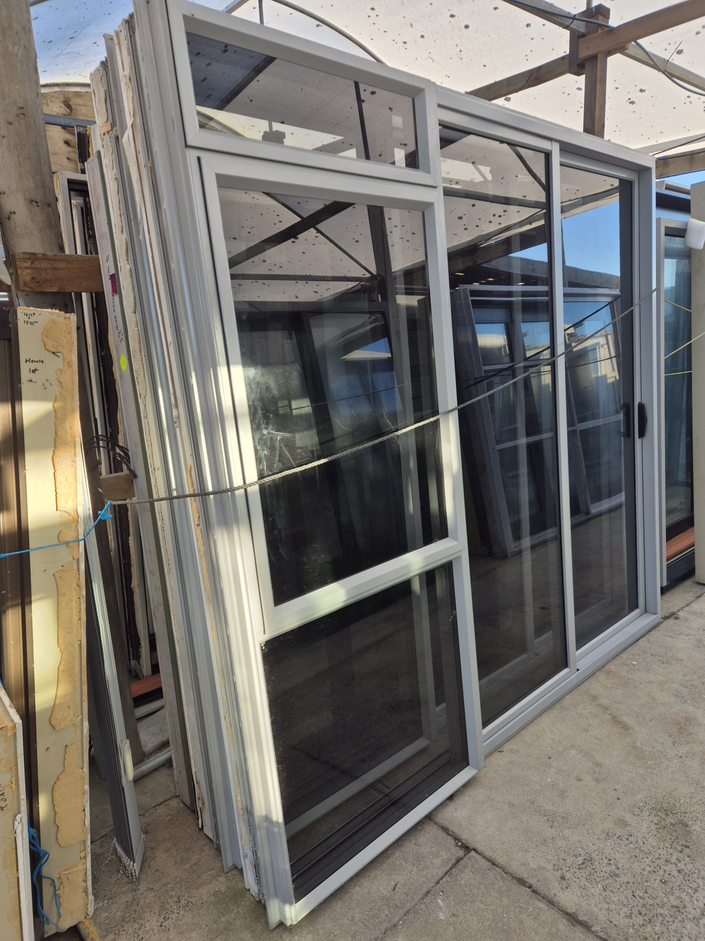 Grey Stacker Sliding door 2190 H x 2400 W #2076 (3 available)
