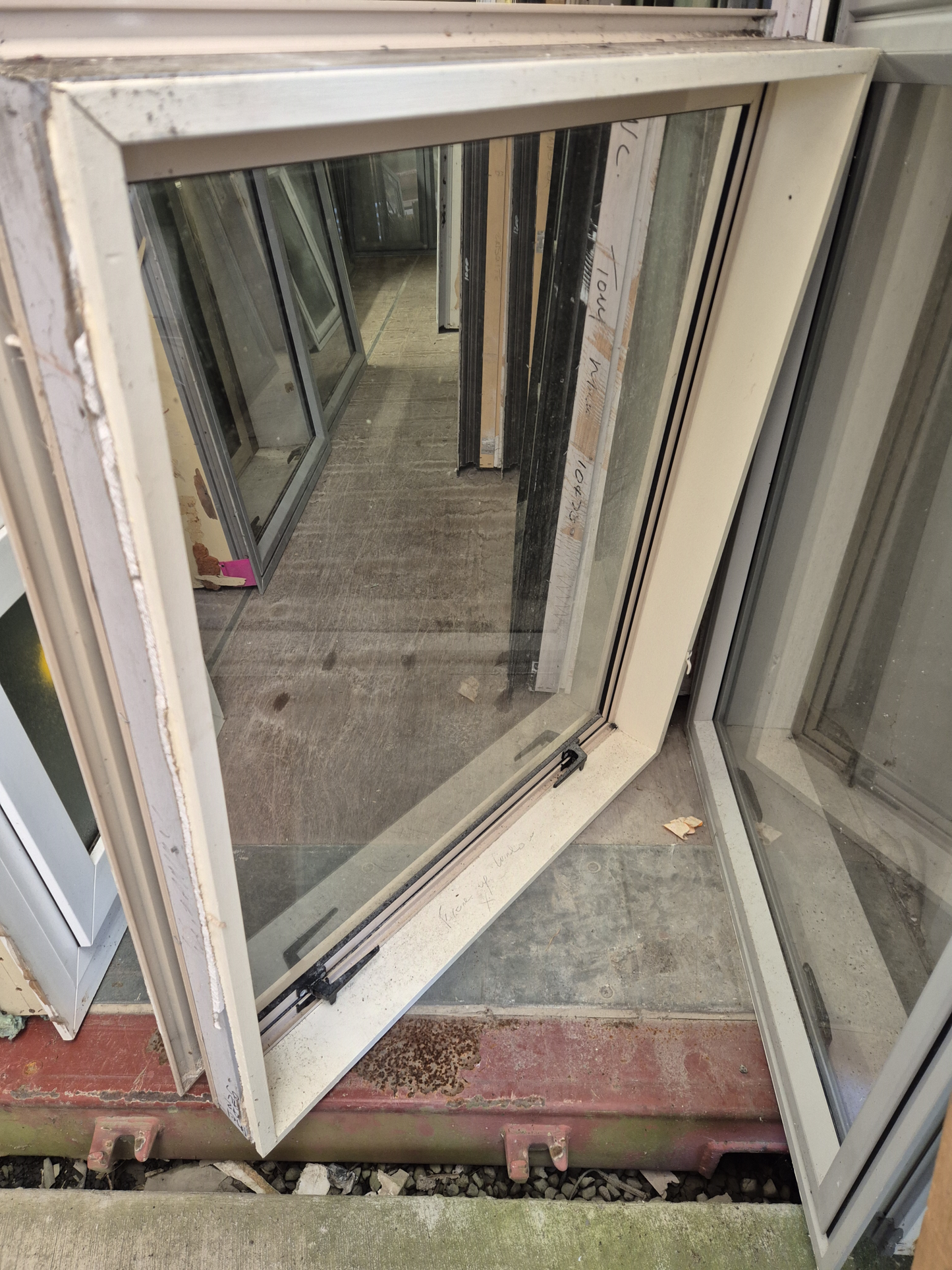 Beige Aluminium Window 1m H x 850 W #2100