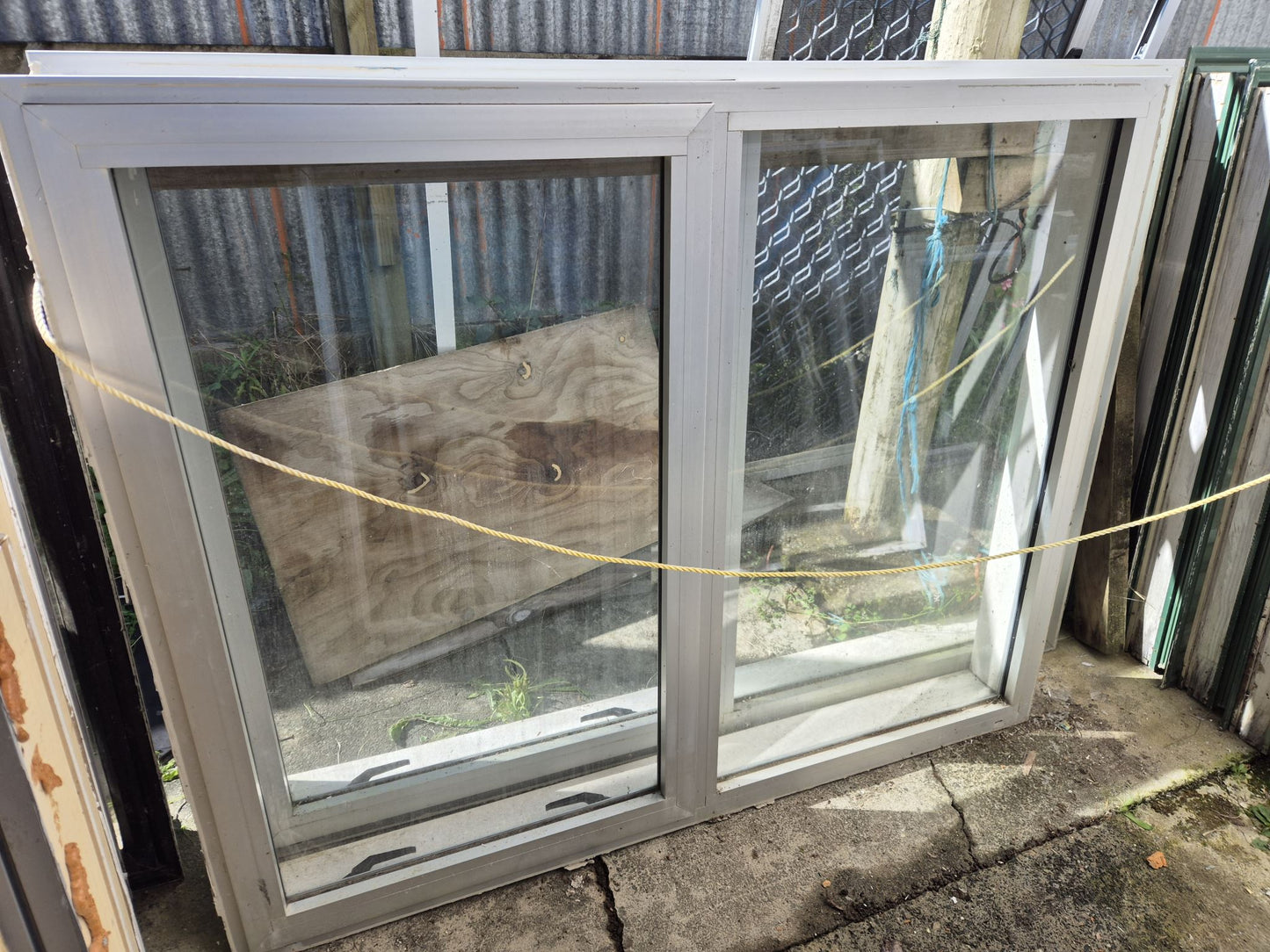 Modern Silver anodised opening window 1.2 H x 1.5 W #2407