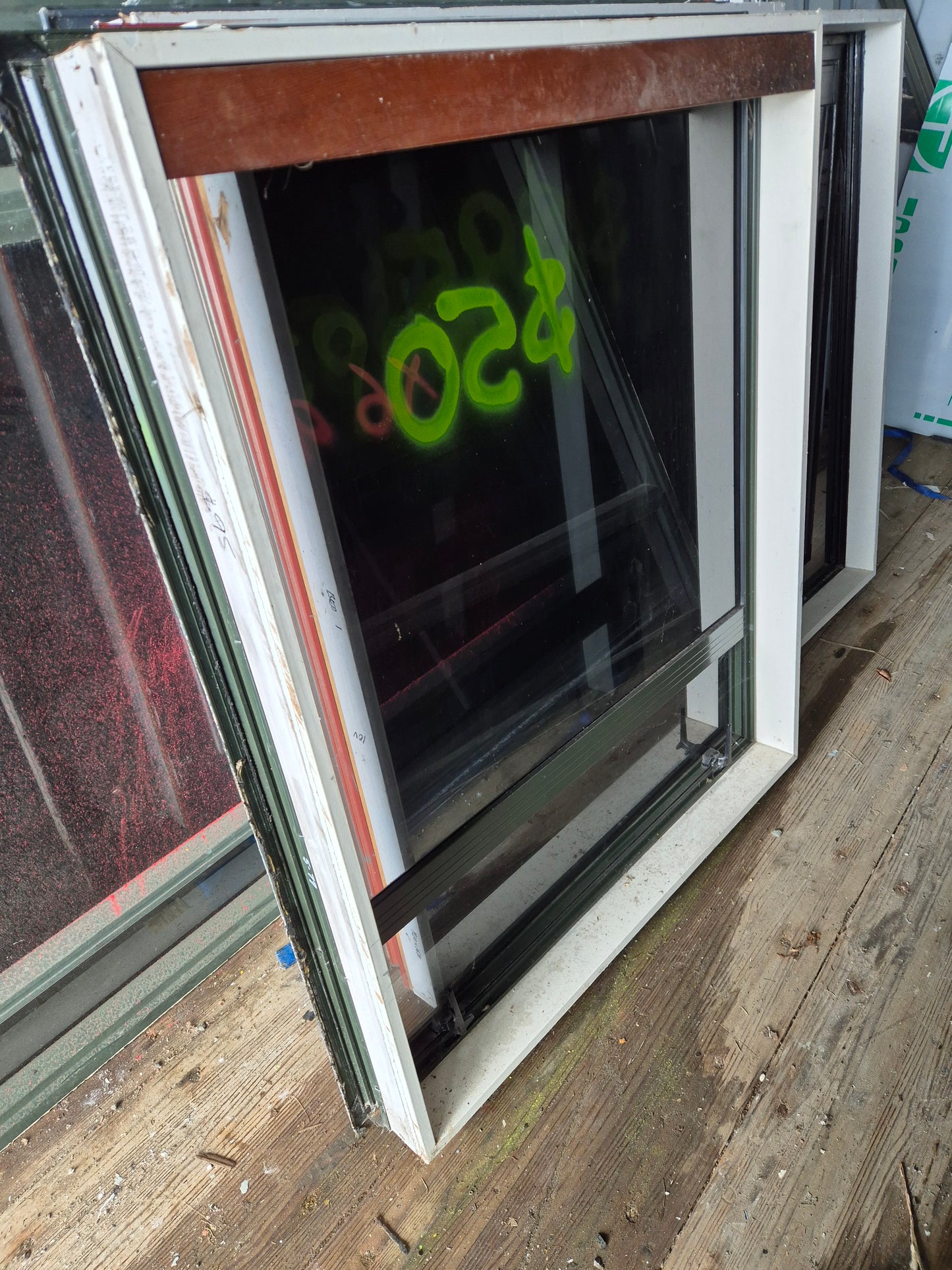 Karaka Green Window opens tinted complete with jambs