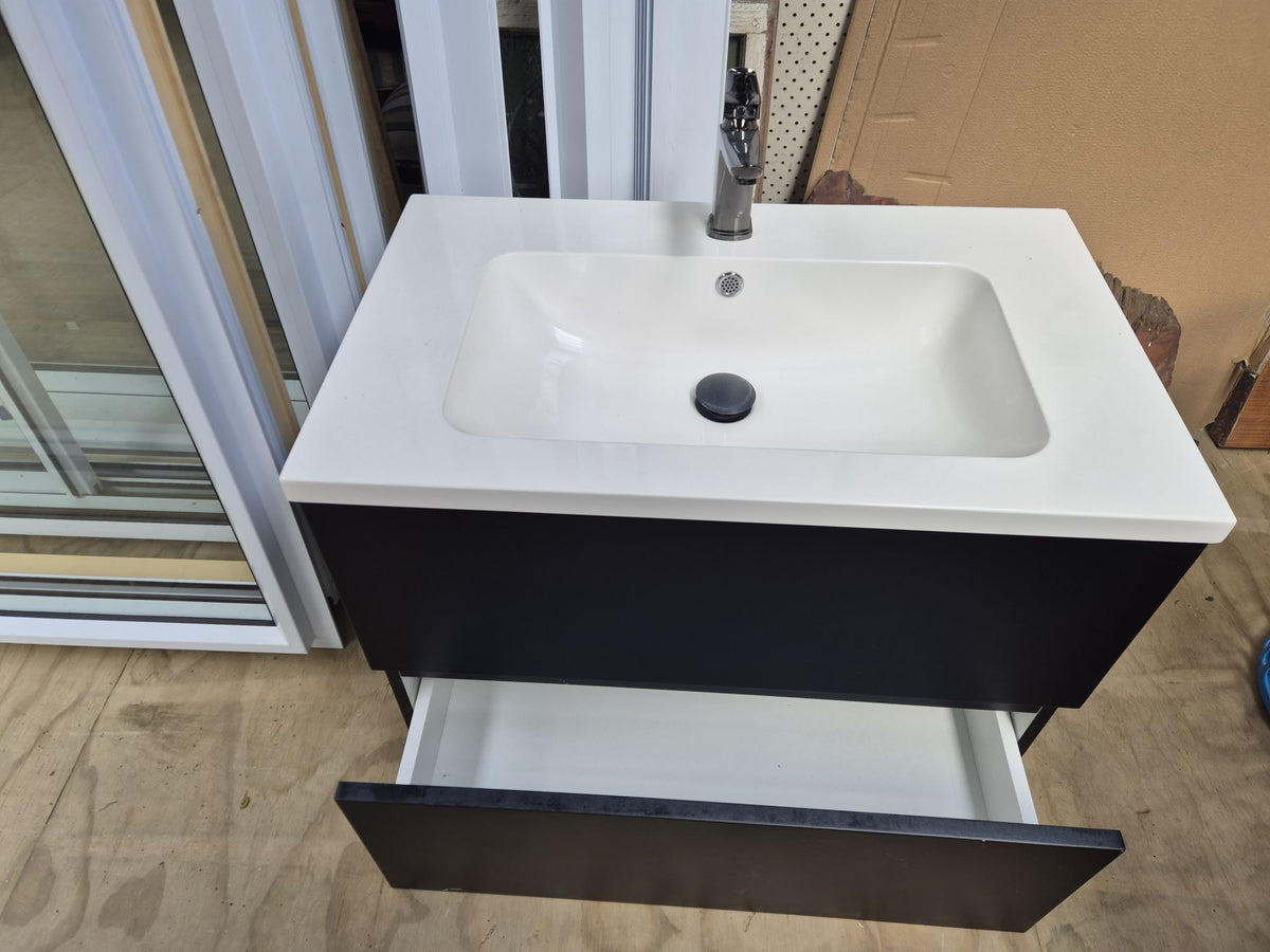 Wall hung vanity with mixer tap 750 W x 460 D