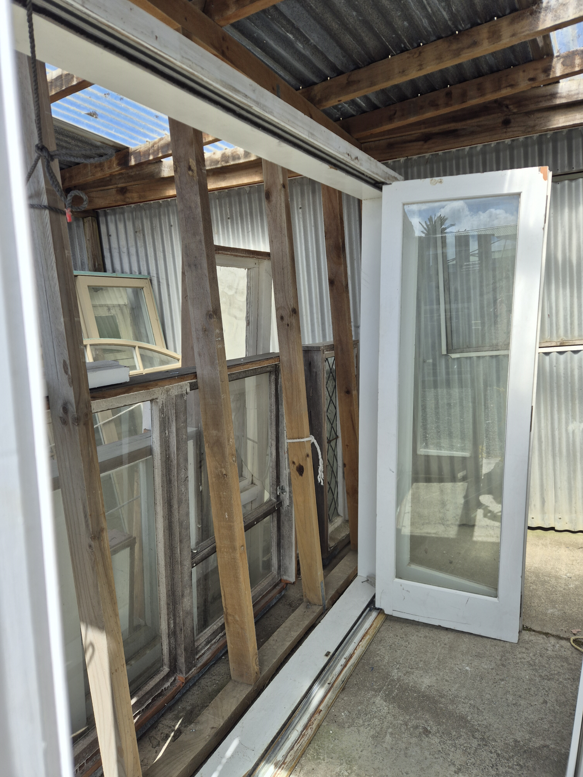 Cedar Bifold Door, Full pane safety glass 2080 H x 2550 W #2564
