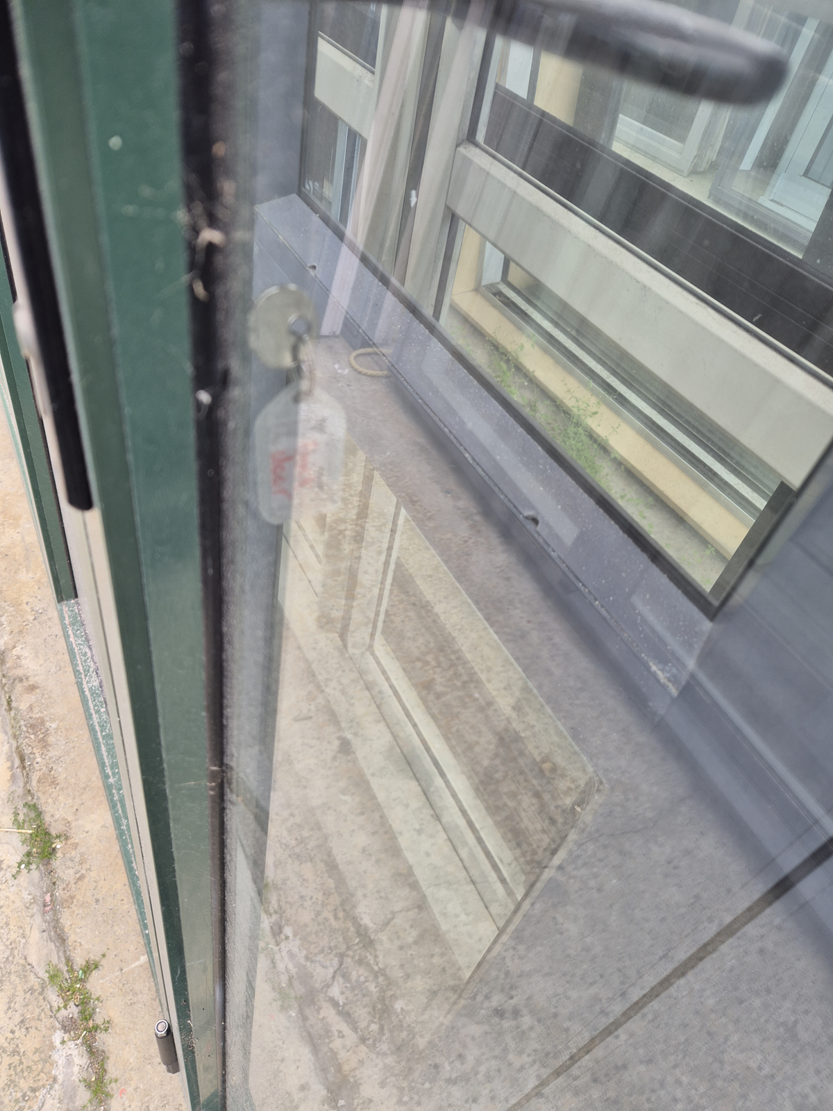 Permanent Green Bifold Door with outside entry 2 H x 2.2 W #2563