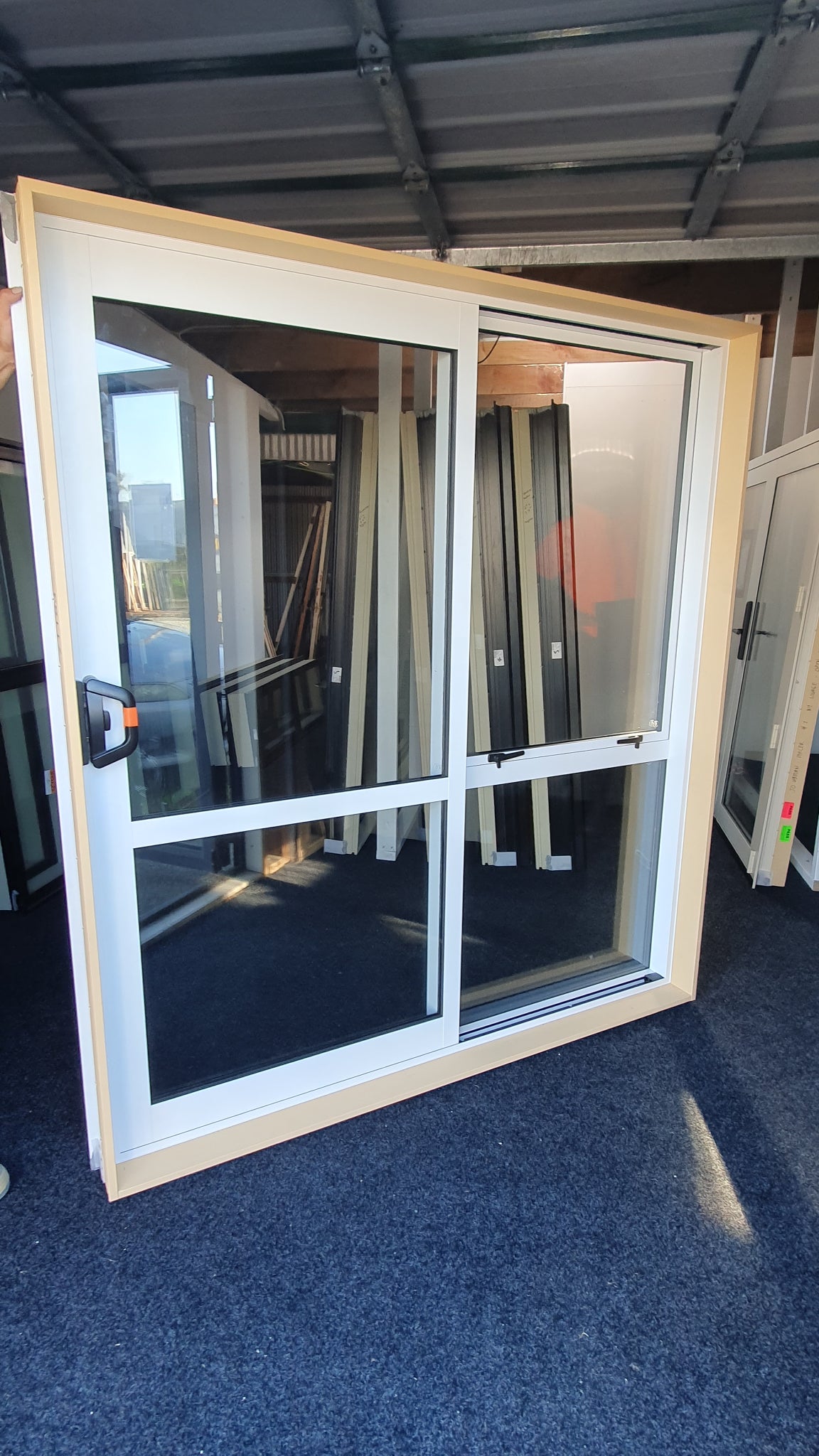 NEW White Double Glazed Ranchslider 2 H x 1.8 W with opening window
