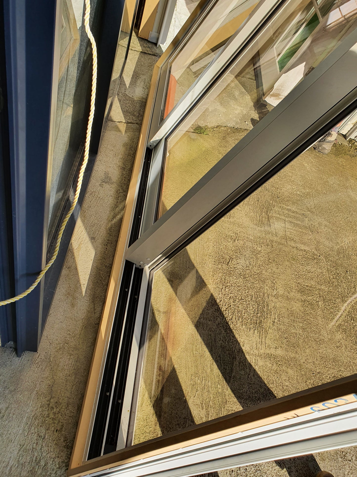 NEW Double Glazed Off White Stacker Slider 1870 H x 2415 W #DG018 ( 2 available)