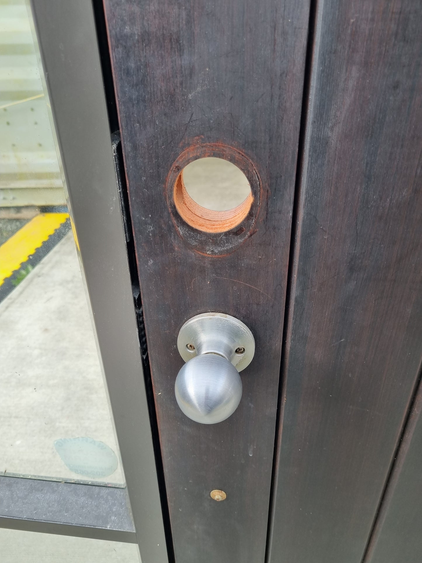 Ironsand Entranceway with Wooden Door 2050 H x 1520 W #ED004