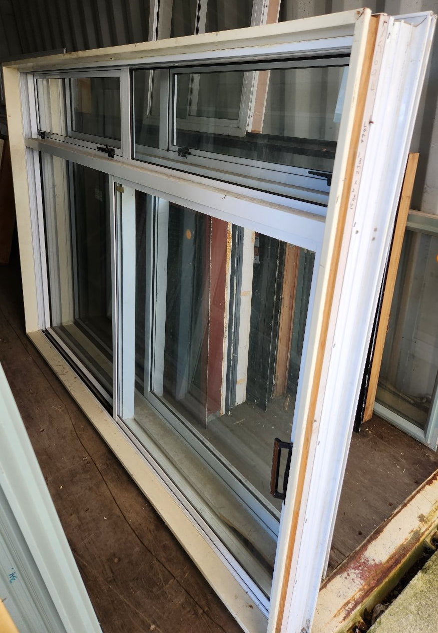 White Sliding Window with Top Awning Opening Window 1540 H x 2300 W #WD31