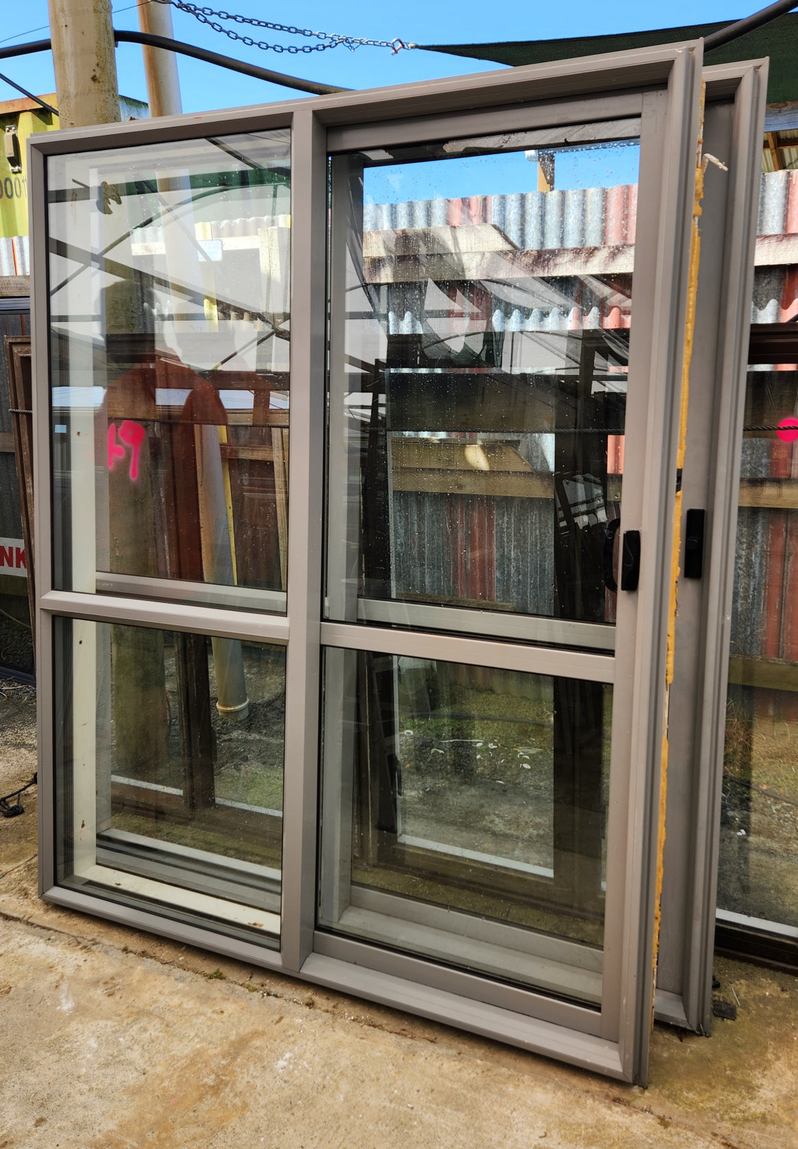 Job Lot of Sandstone Grey Joinery: 2 x Ranchsliders 1.6W & 6 x Windows