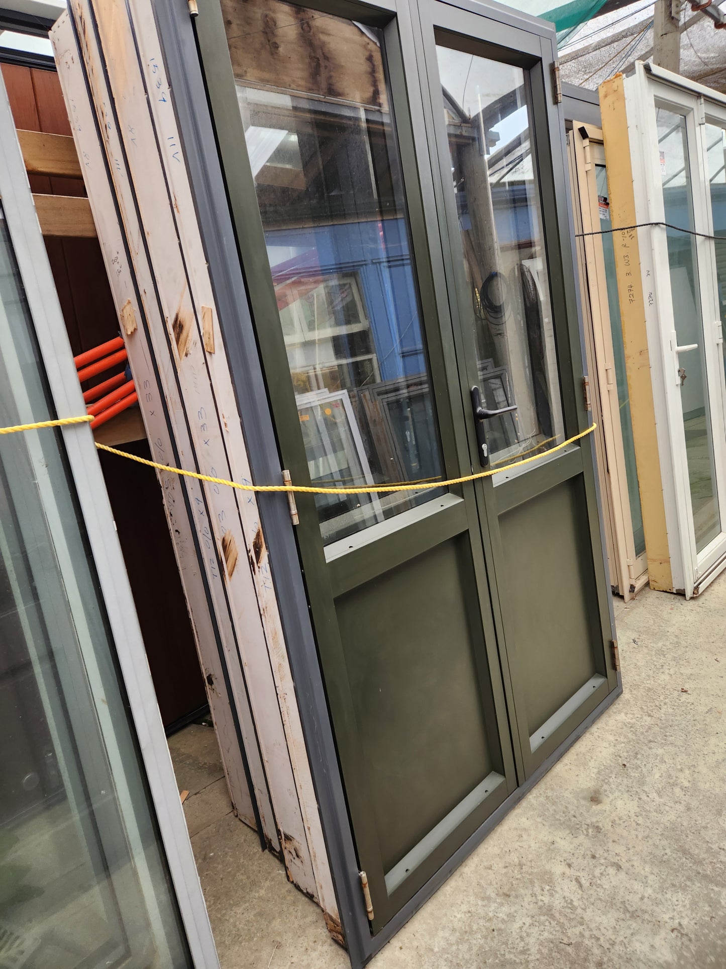 Karaka Green French Doors 2050 H x 1.3 W #FDV2 (2 available)