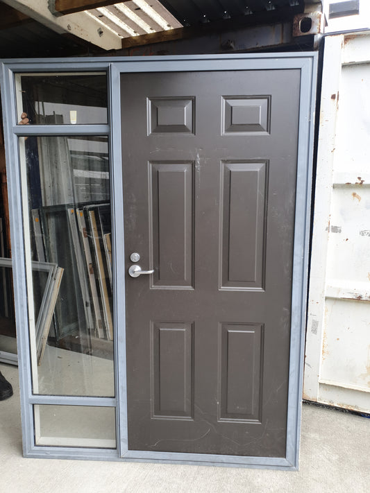 Denim Blue Entranceway with Fixed Sidelight 2060 H x 1400 W #ED012