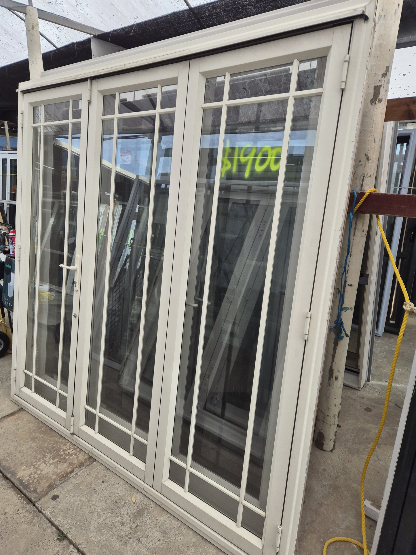 Aluminium Bifolding Door with outside access 2.1 x 2.1m #2342
