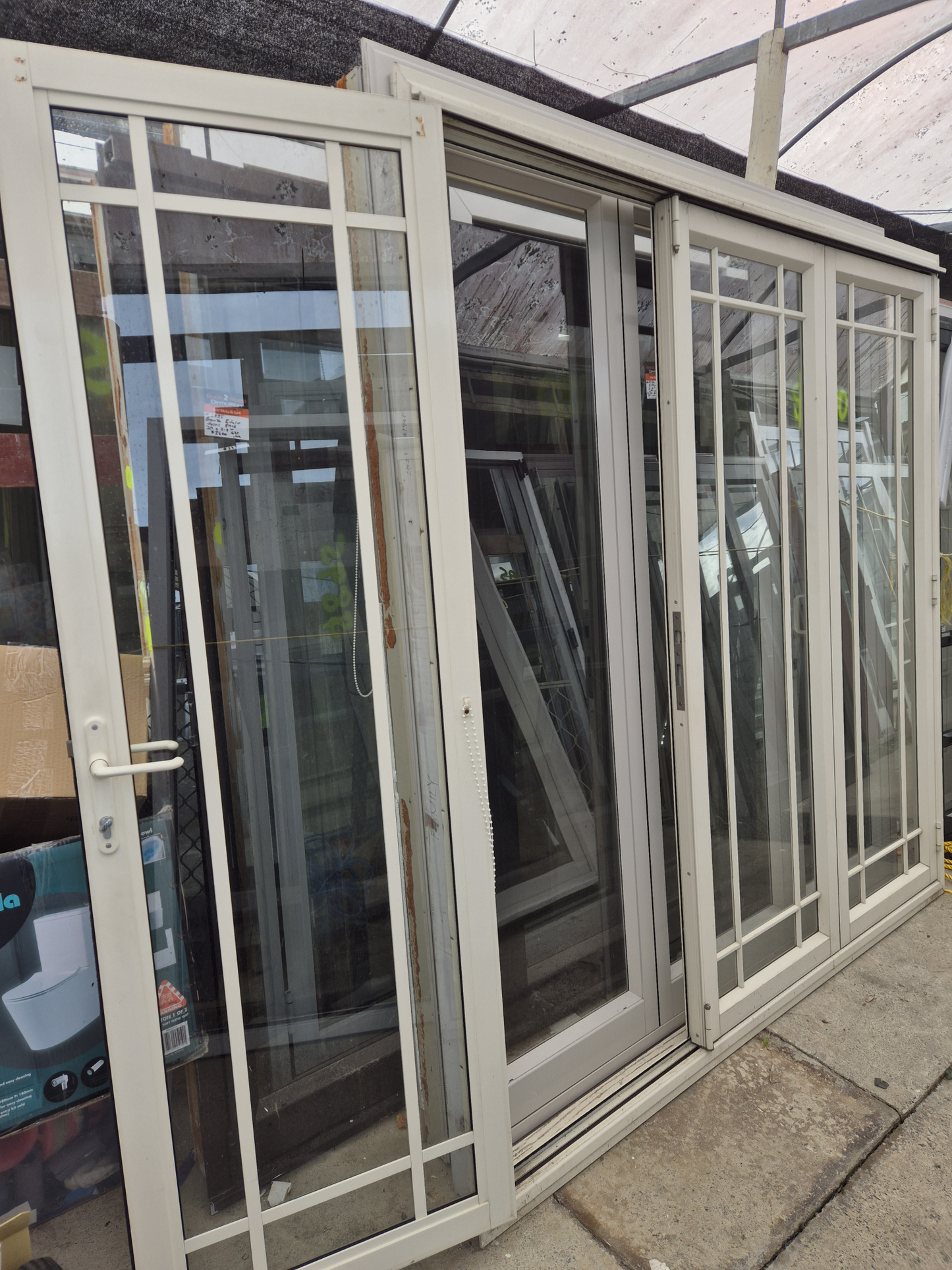 Aluminium Bifolding Door with outside access 2.1 x 2.1m #2342