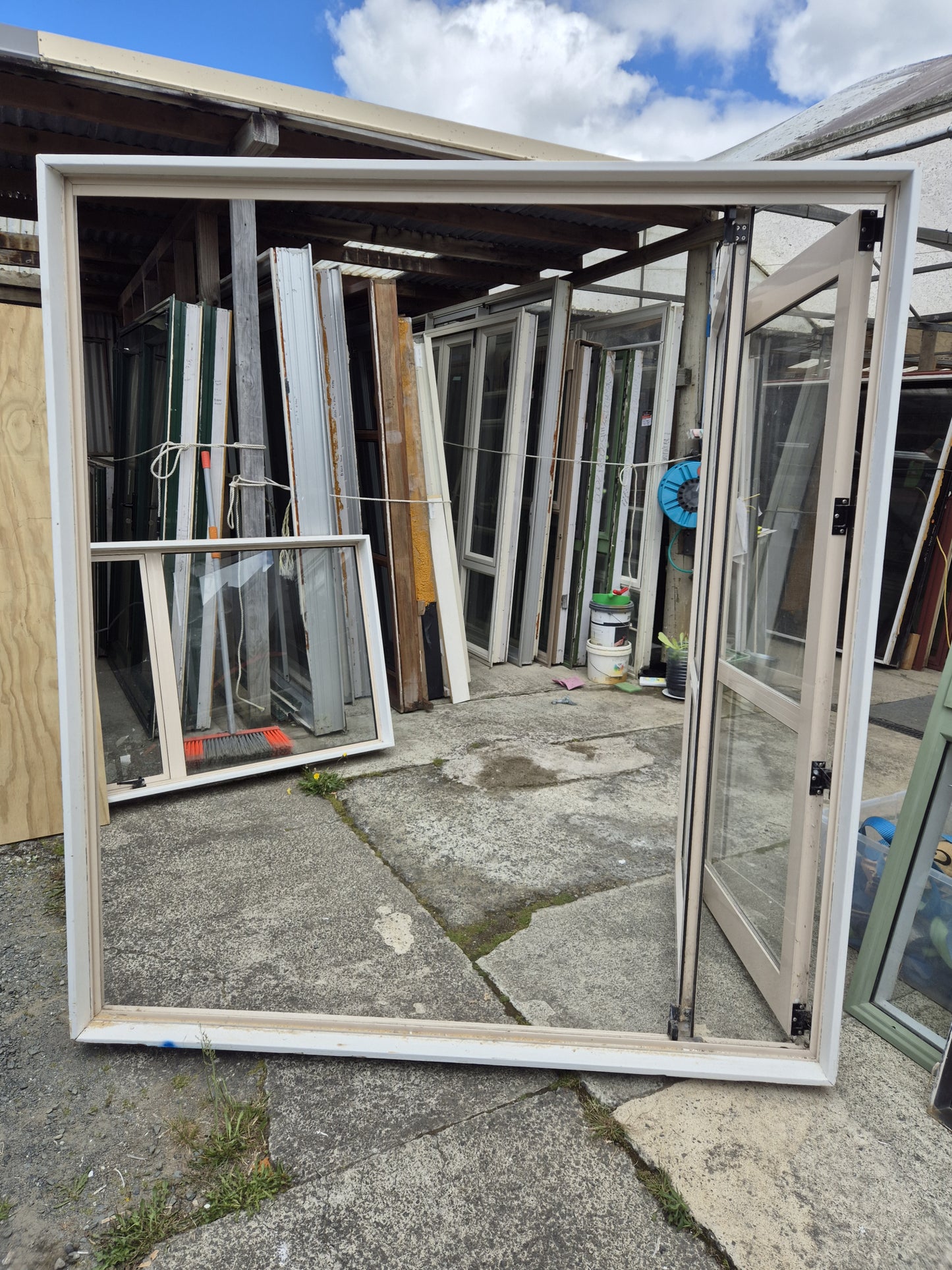 Beige Bifolding Door 2000 H x 1810 W #2241