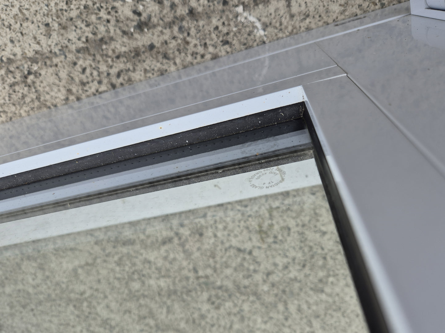 Double Glazed White and Black French Door 2000 H x 1590 W #2243