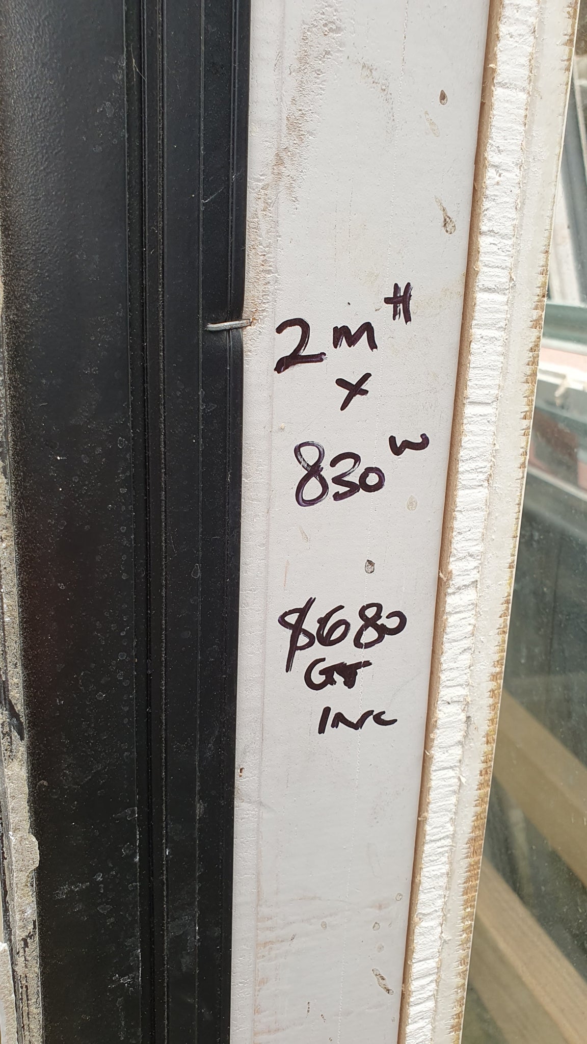 Black Ali Door 2m H x 830 W #SDP7