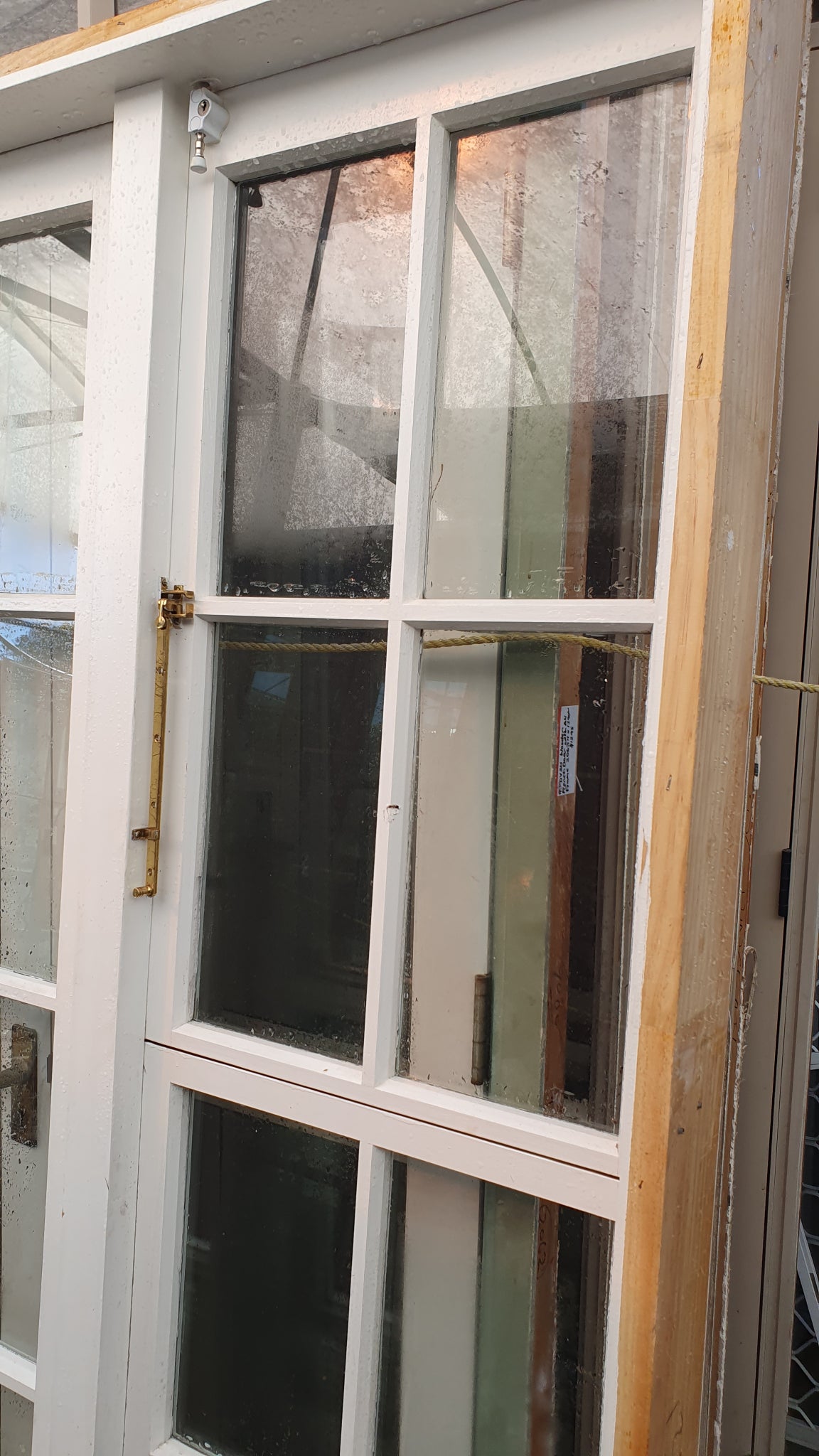 Colonial 8 lite Cedar French doors with window 2025 H x 1915 W #F1