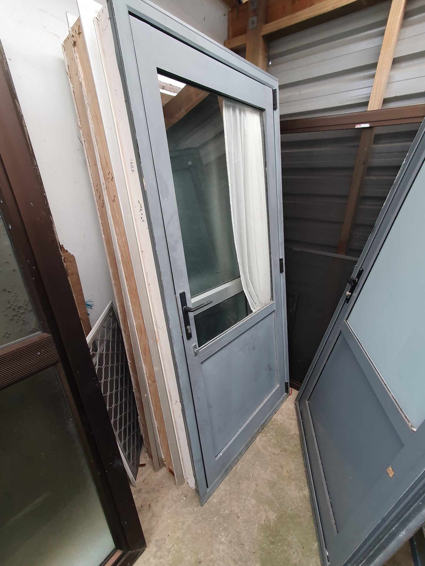 Extra wide Aluminium door in good condition 2m H x 940 W